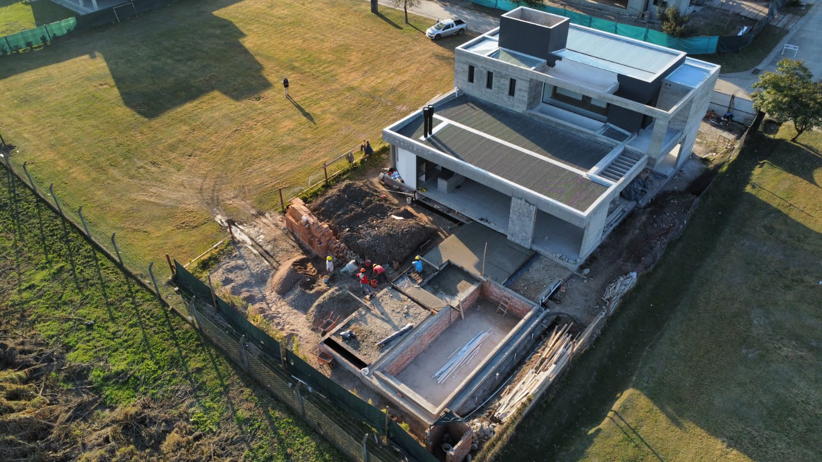 Casa Balta — vista aérea del volumen principal